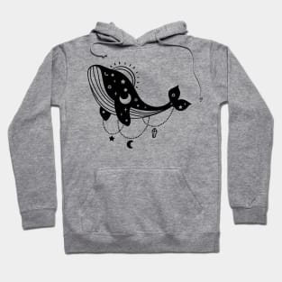 Aesthetic Halloween Whale Lover Moon Creepy Witchy Hoodie